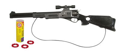 Schrödel Montana Spielzeuggewehr mit Zielfernrohr 12 Schuss Gewehr Flinte Gun