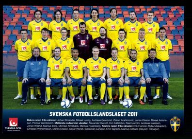 Original Mannschaftskarte Schweden Männer 2011 ## BC G 30364