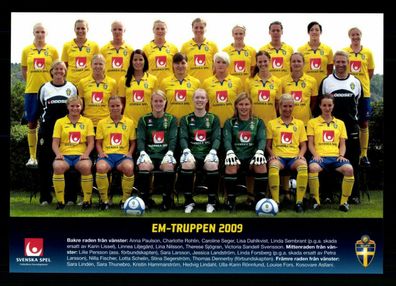 Original Mannschaftskarte Schweden Frauen 2009 ## BC G 30362