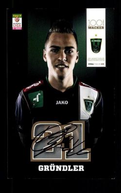 Alexander Gründler Autogrammkarte FC Wacker Insbruck 2013-14 ## BC G 30342