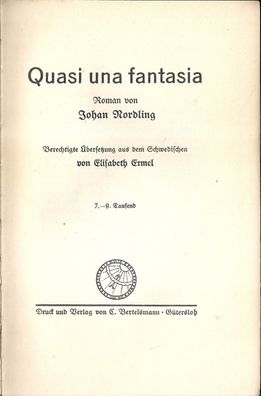 Johan Nordling: Quasi una fantasia (1930) C. Bertelsmann