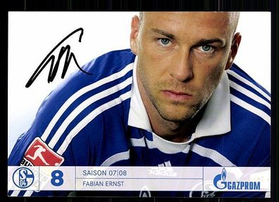 Fabian Ernst FC Schalke 04 2007-08 Autogrammkarte + A 62733