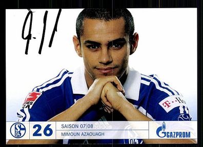 Mimoun Azouagh FC Schalke 04 2007-08 Autogrammkarte + A 62745