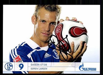 Sören Larsen FC Schalke 04 2007-08 Autogrammkarte + A 62754