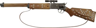 Schrödel Silberbüchse antik Spielzeuggewehr mit Zielfernrohr 12 Schuss Gewehr
