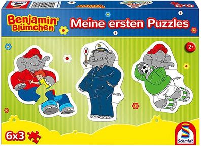 Benjamin Blümchen - Meine erstens Puzzles 6x3 Teile 14,00 x 11,50 cm