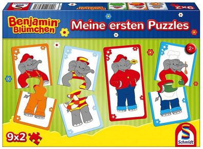 Benjamin Blümchen - Meine erstens Puzzles 9x2 Teile 16,10 x 8,10 cm