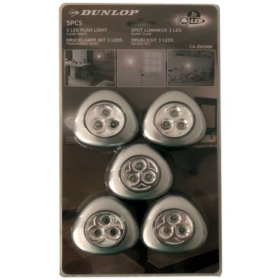 5 Stück Dunlop Drucklampen Schranklampen Selbstklebend Küchenunterbauleuchte