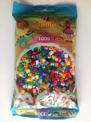 1000 Hama Bügelperlen Farbmischung 48 Farben Nr. 207-68, für Stiftplatten, Perlen 5mm