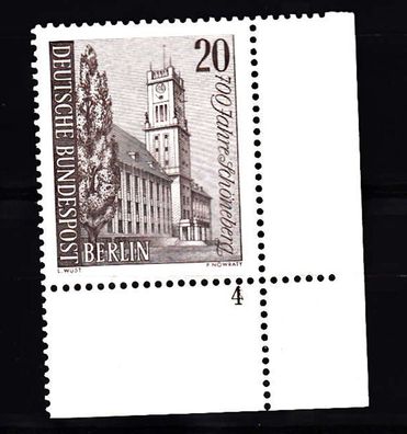 1964 Berlin MiNr. 233 Ecke 4, FormNr. 4X (6/ dg), postfrisch