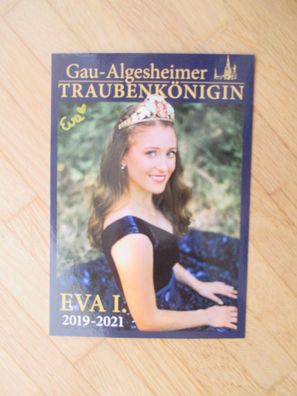 Gau-Algesheimer Traubenkönigin 2019-2021 Eva I. - handsigniertes Autogramm!!!