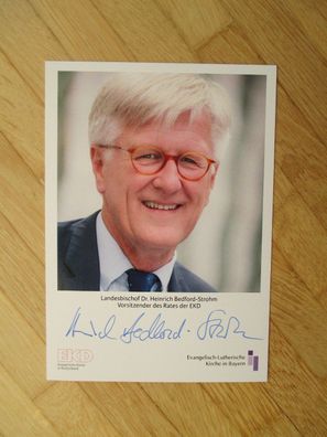 Landesbischof in Bayern Heinrich Bedford-Strohm - handsigniertes Autogramm!!