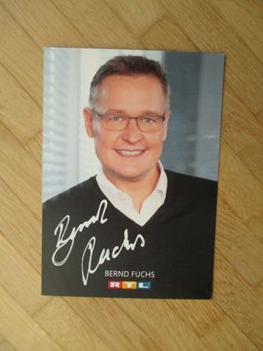 RTL Fernsehmoderator Bernd Fuchs - handsigniertes Autogramm!!