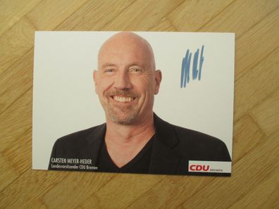 Bremen CDU Politiker Carsten Meyer-Heder - handsigniertes Autogramm!!