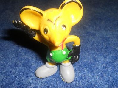 kleine MIcky Maus-Spielfigur aus Kunststoff grüne Hose