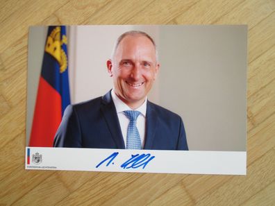 Liechtenstein Regierungschef Adrian Hasler - handsigniertes Autogramm!!