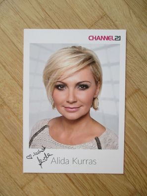 Channel21 Fernsehmoderatorin Alida Kurras - handsigniertes Autogramm!!