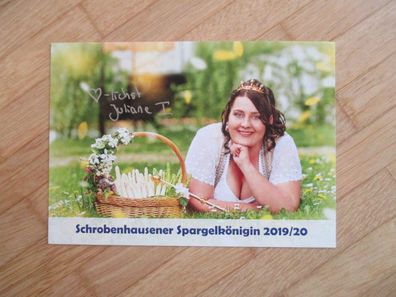 Schrobenhausener Spargelkönigin 2019/2020 Juliane Wenger - handsigniertes Autogramm!!