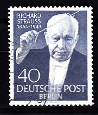 02) 1954 Berlin, Richard Strauss, MiNr. 124, Rundstempel