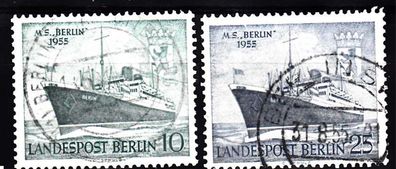 02) 1955 Berlin, Motorschiff Berlin, MiNr. 126-27, Rundstempel