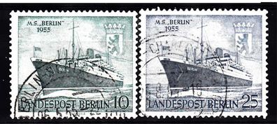 04) 1955 Berlin, Motorschiff Berlin, MiNr. 126-27, Rundstempel