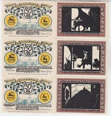 6 Banknoten Notgeld Gemeinde Rossla am Kyffhäuser 1921