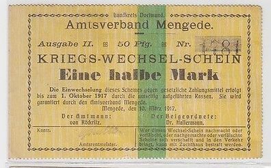 eine halbe Mark Banknote Amtsverband Mengede 1917