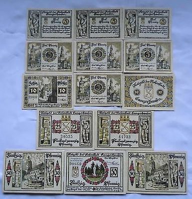 14 Banknoten Notgeld Stadt Sangerhausen 1921