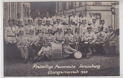 62812 Foto Ak Venusberg Freiwillige Feuerwehr Übungsmarsch 1928