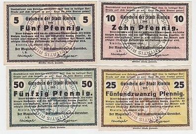 4 Banknoten Notgeld Stadt Rinteln 1918