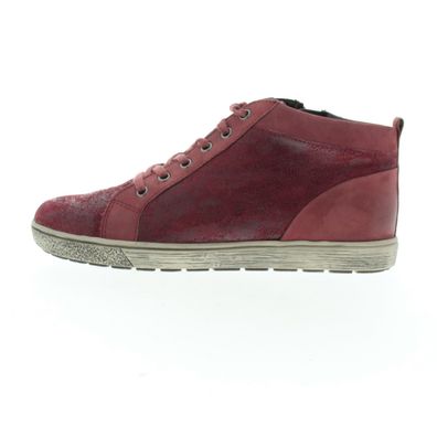 Caprice Damenschuhe Größe 38 Rot Schnürhalbschuhe High Top Nubukleder Schnürsenkel