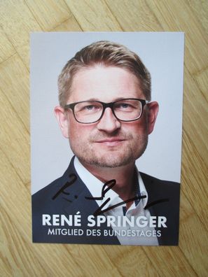 MdB AfD Politiker René Springer - handsigniertes Autogramm!!