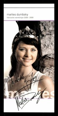 Marlies Dumbsky Autogrammkarte Original Signiert Weinkönigin ## BC G 30476