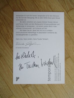 Starkoch Schwarzwaldstube Baiersbronn Torsten Michel - handsigniertes Autogramm!!