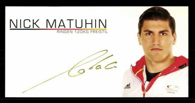Nick Matuhin Autogrammkarte Original Signiert Ringen ## BC G 30669