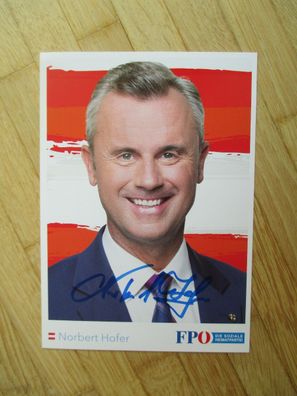 Österreich FPÖ Politiker Norbert Hofer - handsigniertes Autogramm!!