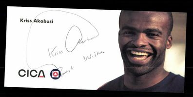 Kriss Akabusi Autogrammkarte Original Signiert Leichathletik ## BC G 30606