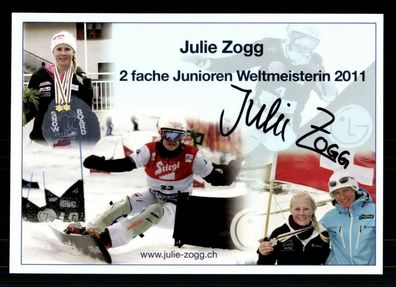 Julie Zogg Autogrammkarte Original Signiert Snowboard ## BC G 30657