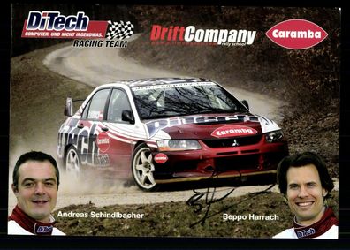 Beppo Harrach Autogrammkarte Original Signiert Motorsport ## BC G 30693