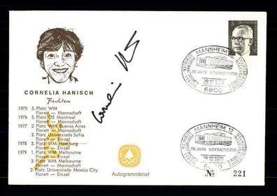 Cornelia Hanisch Original Signiert Fechten ## BC G 30681