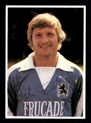 Peter Falter Autogrammkarte TSV 1860 München Spieler 70er Jahre Original Sign