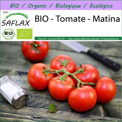 SAFLAX - BIO - Tomate - Matina - Solanum - 10 Samen