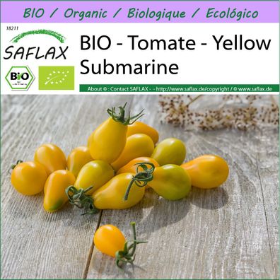 SAFLAX - BIO - Tomate - Yellow Submarine - Solanum - 10 Samen