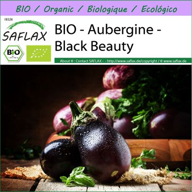 SAFLAX - BIO - Aubergine - Black Beauty - Solanum - 25 Samen