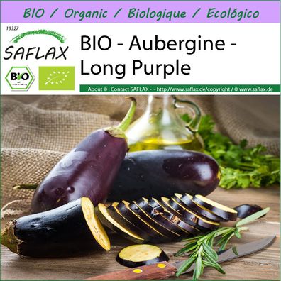 SAFLAX - BIO - Aubergine - Long Purple - Solanum - 20 Samen