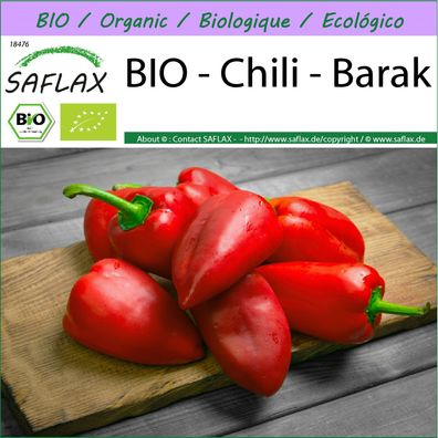 SAFLAX - BIO - Chili - Barak - Capsicum - 15 Samen
