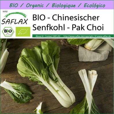 SAFLAX - BIO - Chinesischer Senfkohl - Pak Choi - Brassica - 300 Samen
