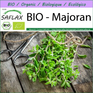 SAFLAX - BIO - Majoran - Origanum - 700 Samen