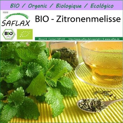 SAFLAX - BIO - Zitronenmelisse - Melissa - 1000 Samen