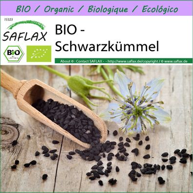 SAFLAX - BIO - Schwarzkümmel - Nigella - 300 Samen